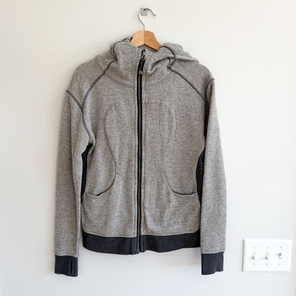 Lululemon On The Daily Full Zip Hoodie Sweatshirt Heathered Gray 8